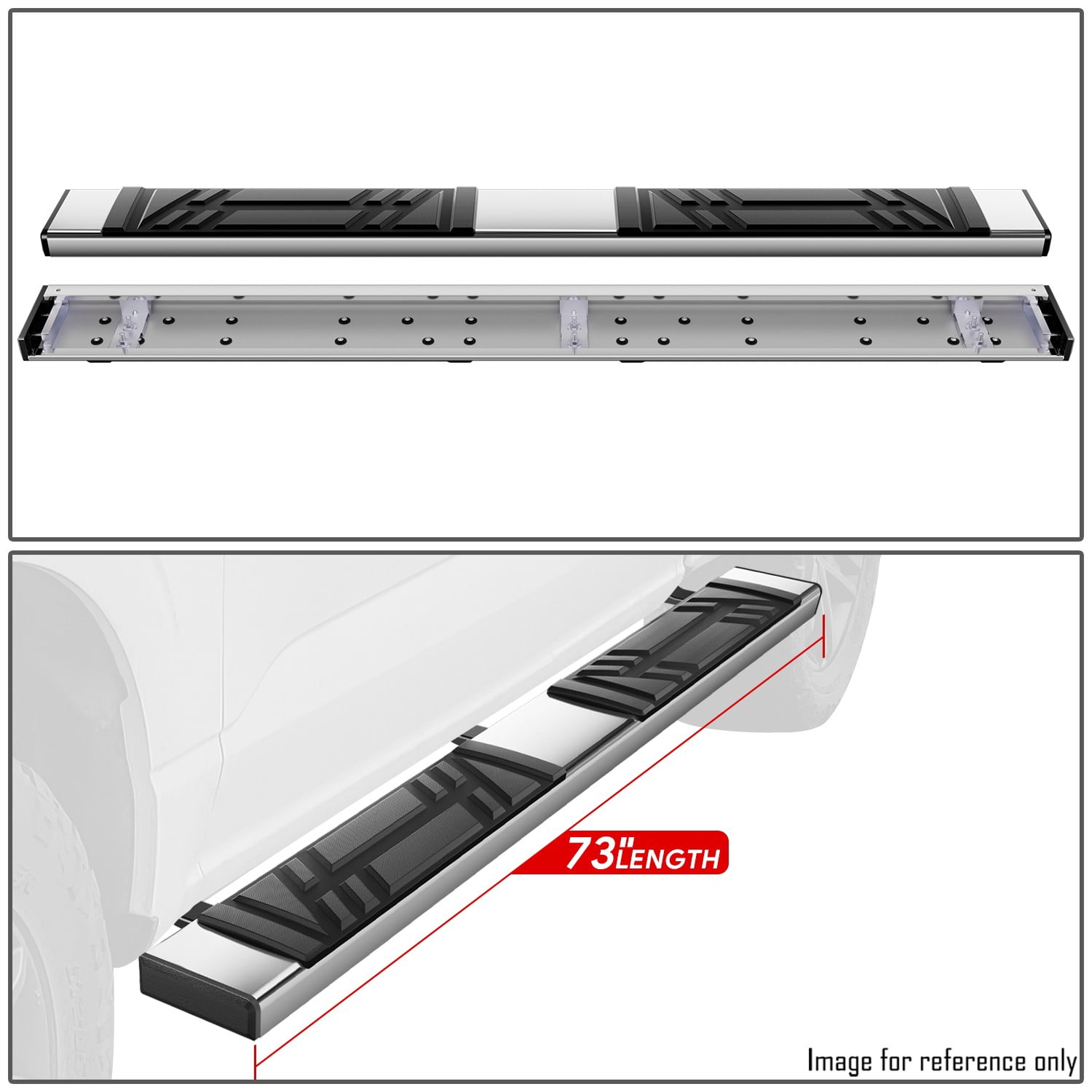 DNA Motoring 6.5" Side Step Nerf Bars Running Boards for 15-24 F150-F350 Super Duty Extended Cab