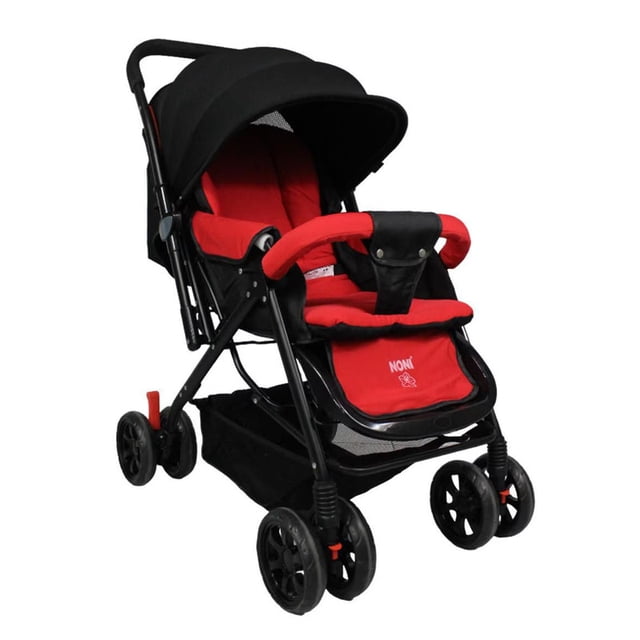 CARRIOLA ANGELIN DE MANGO ABATIBLE Y CUBRE PIES ROJA