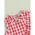 thumbnail image 5 of Coduop Baby Girls Summer Outfit Set Sleeveless Plaid  Ruffle Tank Tops + Tutu Skirt 2Pcs Set, 5 of 9