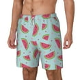 thumbnail image 2 of Uemuo Watermelon Pattern Mens Swim Trunks Quick Dry Board Shorts with Mesh Lining, Stretch Beach Shorts Quick Dry No-Chafing Board Shorts-XX-Large, 2 of 9