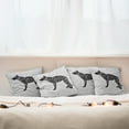 thumbnail image 7 of Ambesonne Saying Throw Pillow Cover 4 Pack, German Shepherd Dog Doodle, 24", Pale Grey Black White, 7 of 7