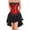 Red, variant on Women Floral Lace Red Corset and Black Burlesque Skirt Set 2XL