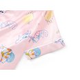 thumbnail image 4 of Tebbis Satin Pajamas for Girls-Cute Pink Silky Short-Sleeved Set with Adorable Cat & Yarn Ball Print Size 8, 4 of 7