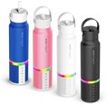 thumbnail image 6 of LITFLASK Smart Water Bottle with Premium Bluetooth Speaker, Blue, Portable Charger, LED Light, Stainless Steel, Mix & Match Colors, 20oz - Oprah's Favorite Things 2024, 6 of 9