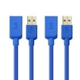 thumbnail image 1 of Cable Matters 2-Pack USB to USB Extension Cable 6 ft (USB 3.0 Extension Cable/USB Extender) in Blue for Webcam, VR Headset, Printer, Hard Drive and More - 6 Feet, 1 of 4