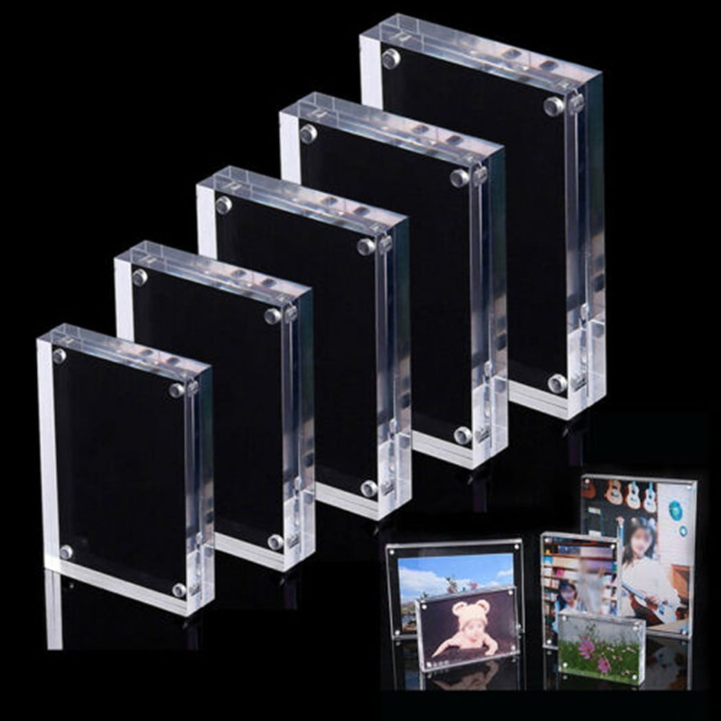 Magnetic Acrylic Transparent Clear Picture Wedding Photo Frame Home Decor 