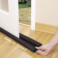 thumbnail image 2 of Twin Door Draft Stopper Weather Stripping Noise Blocker Window Breeze Blocker Adjustable Door Sweeps Grey, 2 of 5