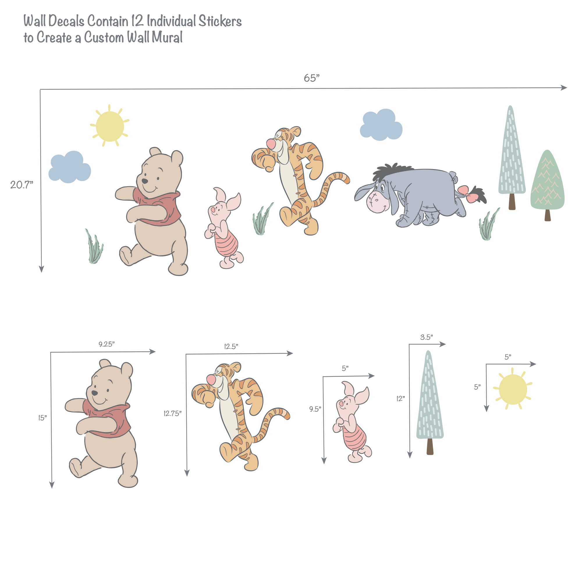 Bedtime Originals Disney Baby Winnie the Pooh & Friends Wall Decals/Stickers