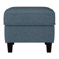 thumbnail image 2 of CorLiving Georgia Linen-Like Upholstered Square Ottoman with Wood Legs, 2 of 4