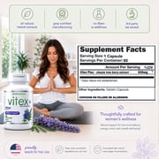 VH Nutrition Vitex Plus 650mg - Chaste Tree Berry Supplement for Women Healthy Hormone Balance & Fertility Support Formula - 60 Capsules