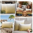 thumbnail image 4 of Outdoor Pillow Covers Yellow Gradient Geometric Waterproof Pillow Cases 20x12 Set of 2, Modern Minimalist Style Throw Pillow Cover Pillowcase for Patio Balcony Couch Garden, 4 of 9