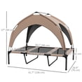 thumbnail image 3 of PawHut Lit Surélevé pour Chien, Lit de Camp Rafraîchissant avec Auvent, pour L Café, 3 of 10