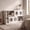 white-2 tier, variant on 2/3 Tier Modern Geometric Bookshelf, Short Wide Horizontal Bookcase with Round Cutout Design, Low Wooden Cubby Storage Organizer Display Shelf