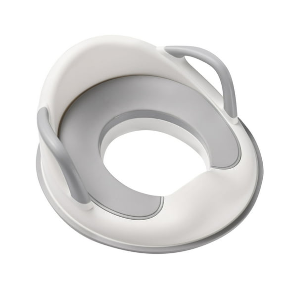 Potty Training Seat, Baby Toilet Seat with Safe Handles and Detachable Cushion for Boys and Girls, Grey
