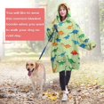 thumbnail image 4 of Wearable Oversized Blanket,LightGreen Multicolor Dinosaurs Wearable Blanket Hoodie for Adults,Cozy Hooded Blankets with Super Pockets,Super Warm Fuzzy Pullover for Women & Men, 4 of 6