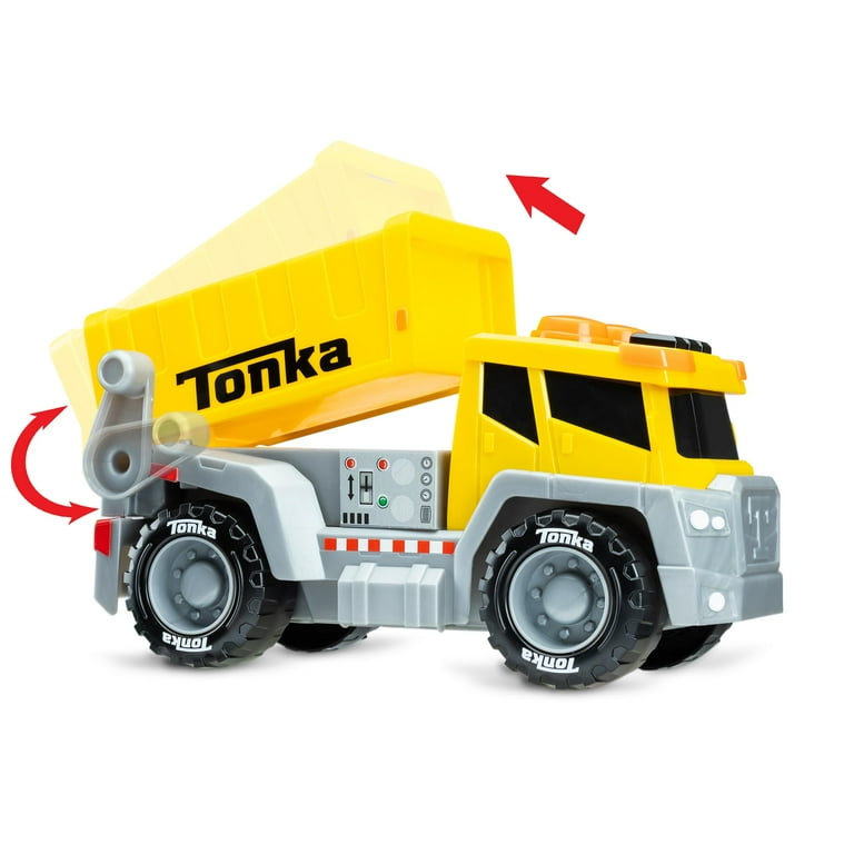 Tonka, Crank and Haul Dump Truck- Made with Sturdy Plastic, Lights