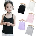 thumbnail image 3 of FLMEI 3-9 Years Girls Tanks Top Sleeveless Y Word Camisole Cami Undershirts Summer Cotton Fitted Underwear for Toddler Kids, 3 of 9