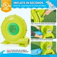 thumbnail image 7 of Yaheetech Double Lane Inflatable Water Slide with Storage Bag for Backyard, Blue/Green, 7 of 7