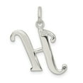 thumbnail image 4 of FB Jewels Sterling Silver PolishedGlitter Enamel Letter H Pendant, 4 of 4
