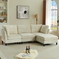 thumbnail image 5 of Pingliang Home 99" Sectional Sofa Couch with Oversized Ottoman and Armrest Cushion,Modern Chenille 3-seater L Shaped Couch,22" Deep Seat Sofa for Living Room Office Studio Apartment, 5 of 10