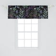 thumbnail image 2 of Watercolor Forest Window Valance, Leaves Greenery and Bohemian Petals Jungle Night Vibes Print, Curtain Valance for Kitchen Bedroom with Rod Pocket, 54" X 18", Lavender and Jade Green, by Ambesonne, 2 of 2
