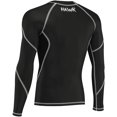 thumbnail image 4 of Hawk Sports Mens Compression Shirts Base Layer Athletic Gym MMA BJJ Rash Guard No Gi Full Long Sleeve Rashguard Shirt for Men (Black, Medium), 4 of 4