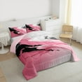 thumbnail image 3 of Manfei Female Men Abstract Gradient Oil Painting Bedding Comforter Set 2pcs,Grey Pink Twin Comforter Sets Microfiber,Vintage Aesthetic Breathable Bedding Set,Lightweight Room Decor,Reversible, 3 of 8