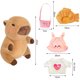 thumbnail image 4 of Set de peluche Kireidane Capybara con 7 prendas y accesorios, 4 of 8
