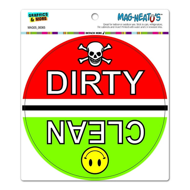 Clean Dirty Dishes Dishwasher Kitchen Circle MAGNEATO'S(TM) Car