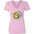 thumbnail image 3 of Inktastic Summer Solstice Sun and Moon Women's V-Neck T-Shirt, 3 of 5