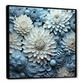 thumbnail image 2 of Designart "Muted Blue And Graceful Mums VI" Mums Floater Framed Wall Decor, 2 of 5