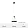 thumbnail image 7 of Hunter - Van Nuys 1-light Matte Black, Small Pendant Light, Dimmable, Transitional Style, Bell Shaped, for Bedrooms, Dining, Living Rooms - 48052, 7 of 7