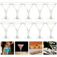 thumbnail image 3 of Transparent Plastic Cocktail Cups for Home Use Disposable Clear Martini Glasses 10pcs, 3 of 8
