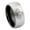 Black Gray Dome Tungsten, variant on Tungsten Fleur De Lis 8mm Brushed Black Dome Polished Men Ring