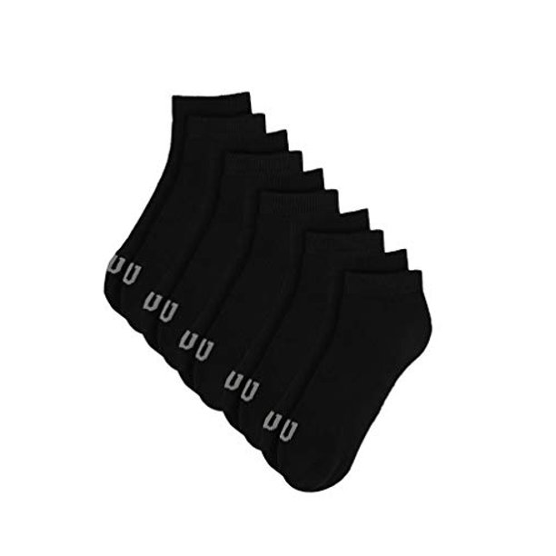 Wilson Men's Athletic Moisture Wicking Lowcut Socks, Multipack, Black, Shoe Size 612