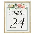 thumbnail image 2 of Darling Souvenir Calligraphie 1-20 Numéros de Table Florale Cartes de Table de Décoration de Réception de Mariage (5x7 Pouces), 2 of 9