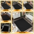thumbnail image 4 of Ottomanson Fluffy Non-Slip Rubberback Solid 5x7 Soft Indoor Area Rug, 5' x 7', Black, 4 of 13