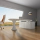 thumbnail image 4 of Work Writing Desk Accessories Office Executive Makeup Desk Modern Work Workbench White Mesa Para Computador Room Furniture My Lux Decor Round, 4 of 9