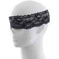 thumbnail image 2 of Chockeie 2pcs Role Playing Lace Blindfold Sleeping Mask Adult Eye Protection Mask Toy for Couples (Black), 2 of 5