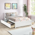 thumbnail image 3 of Bellemave Full Size Wood Platform Bed, Full Bed Frame with Headboard and 4 Drawers, Platform Bed for Boys, Girls, No Box Spring Needed ,White, 3 of 10