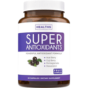 Healths Harmony Super Antioxidant Supplement | Super Food Blend | Acai Berry, Goji Berry, Pomegranate & Trans Resveratrol | 60 Capsules