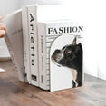 thumbnail image 6 of Susaid Black And White Boston Terrier Print Wooden Bookends Decorative Book Ends for Shelves Heavy Books Holder Organizer Non-Slip Desk Book End for Kids Room Office School 1 Pairs, 6 of 8