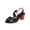 Black, variant on Fesfesfes Womens Shoes Peep-toe Pump Large Women's Thick Heel Sleeve Fashion Middle Heel Fashion Sandals 7.5(40)