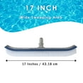 thumbnail image 2 of Curved Edge Pool Brush Head Cleaner for Inground or Above Ground Pools - Nylon Bristles 17", 2 of 7