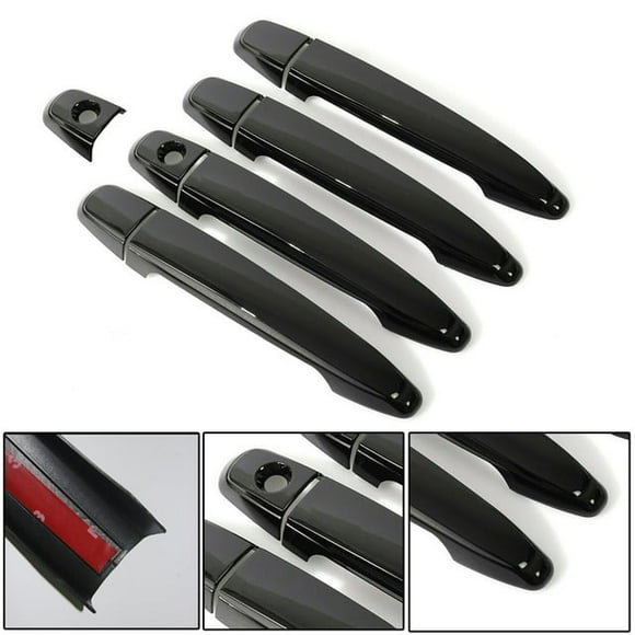 ALLTIMES Poignées de Porte Noires Brillantes pour Lexus RX330/RX350, pour Lexus RX470, pour Toyota pour Tacoma pour Highlander pour Avalon pour Sienna 4 Portes pour 4 Coureur pour Camry
