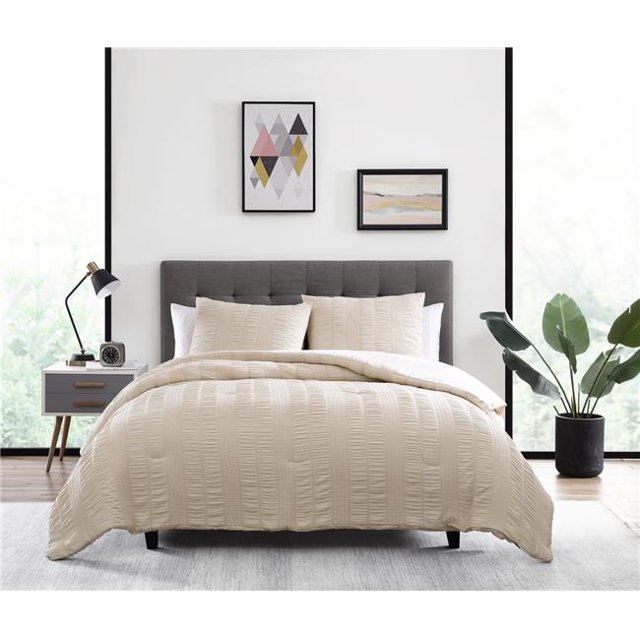G3 Home 90055 Elm Comforter Set, Taupe - King Size - 3 Piece