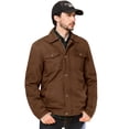 thumbnail image 5 of WenVen Men's Big and Tall Spring Jacket Long Sleeve Work Coat Coffee 3XL, 5 of 8