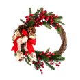 thumbnail image 2 of 11.8 Inch Round Wreath for Front Door Wall Hanging Ornaments Christmas Wreaths Window Decorations Artificial Vines for Home Decor Indoor Home Wall Wedding Room Decor, 2 of 6