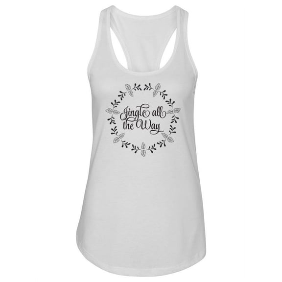 Jingle Bells Christmas Quote Tank Women -Image by Shutterstock, Female XX-Large