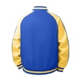 thumbnail image 3 of Guluxicc Men's Letterman Jackets with Pockets Full Zipper Color Block Long Sleeve Athletic Jackets for Everyday Outdoor Workout Wear Fall Winter Casual Jackets, 3 of 7